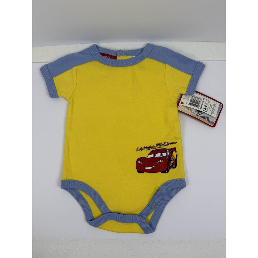 VTG Cars‎ Lightning McQueen Baby One Piece Sz 3-6 Months Disney NWT Old Stock